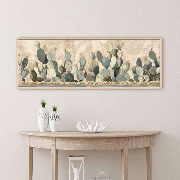 Canvas wall art in interior setting.