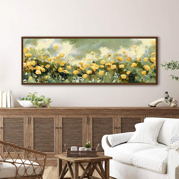 Canvas wall art in interior setting.
