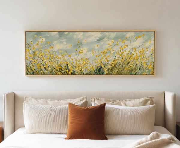 Canvas wall art in interior setting.