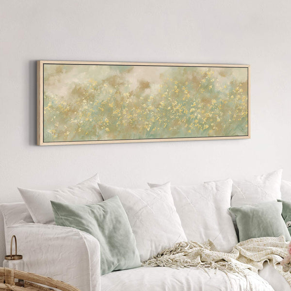 Canvas wall art in interior setting.