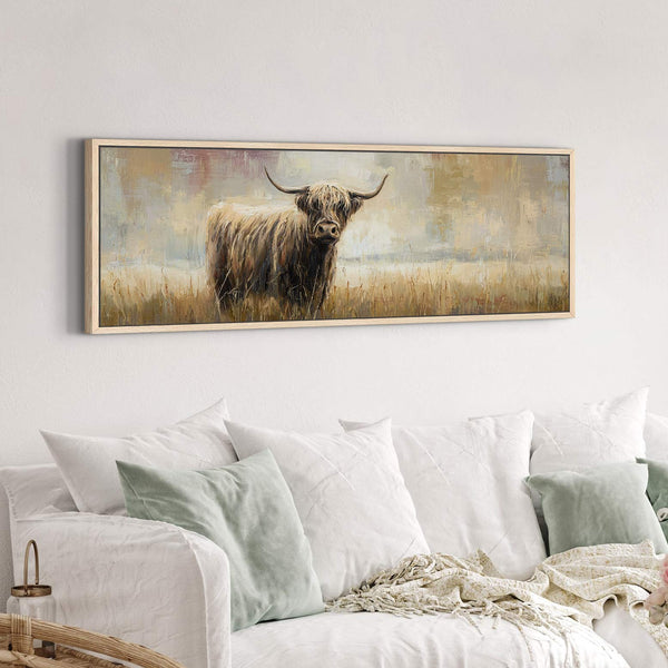 Canvas wall art in interior setting.