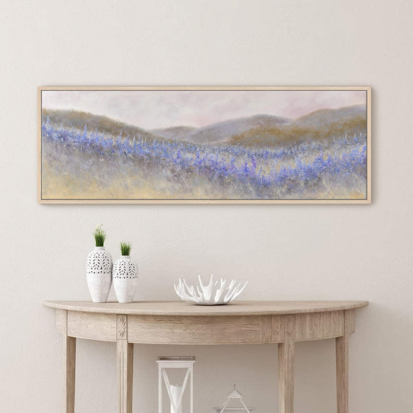 Canvas wall art in interior setting.