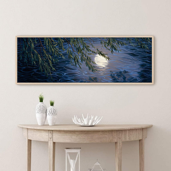 Canvas wall art in interior setting.