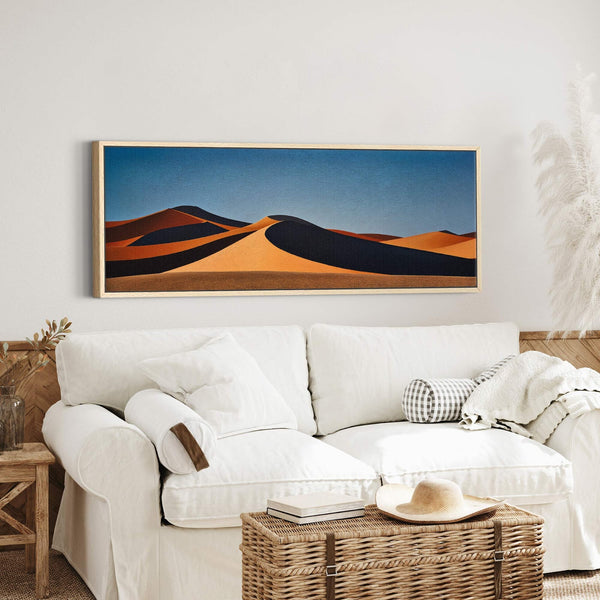 Canvas wall art in interior setting.