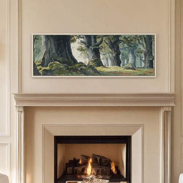 Canvas wall art in interior setting.