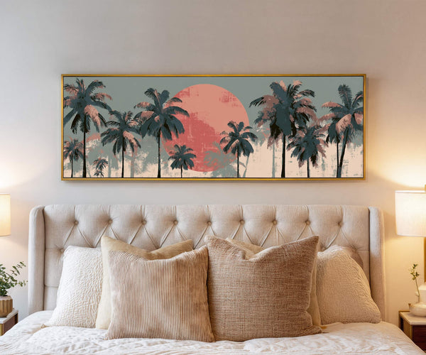 Canvas wall art in interior setting.