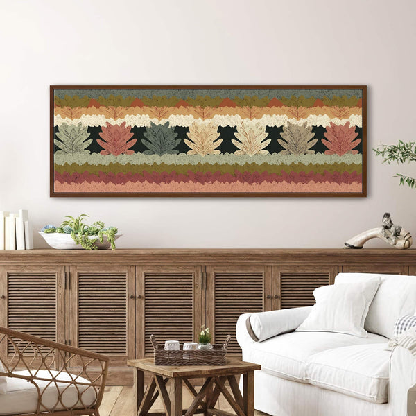 Canvas wall art in interior setting.