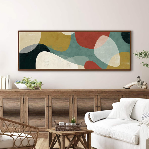 Canvas wall art in interior setting.