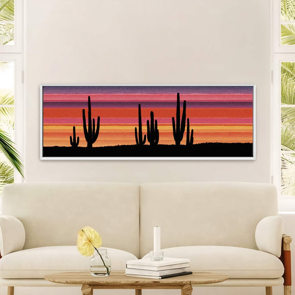 Canvas wall art in interior setting.