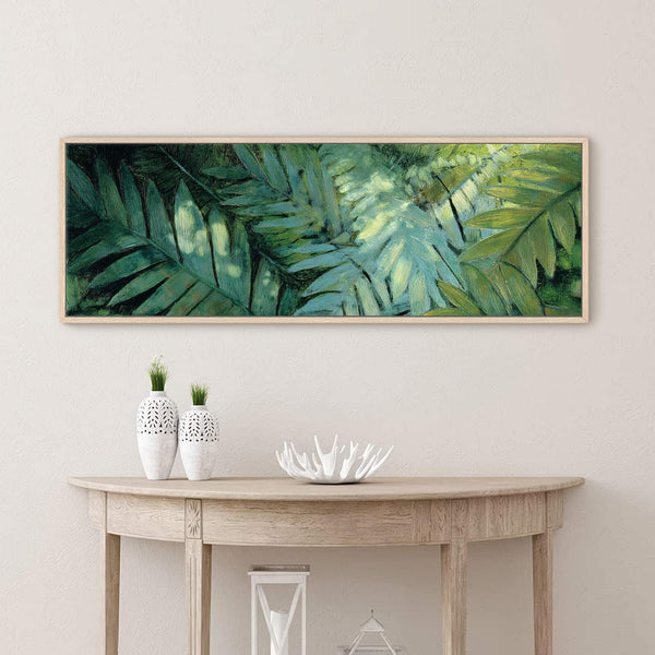 Canvas wall art in interior setting.