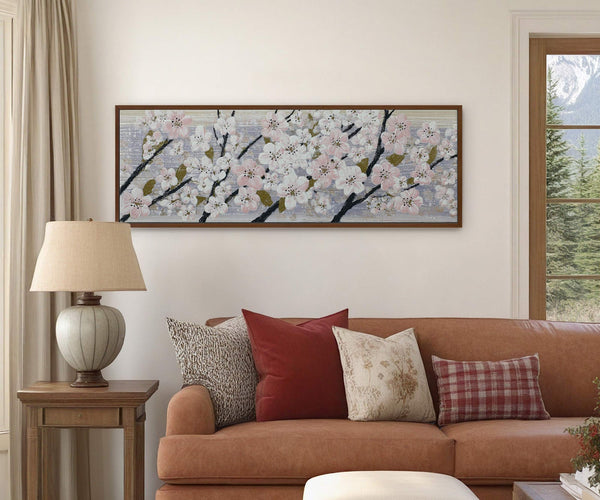 Canvas wall art in interior setting.