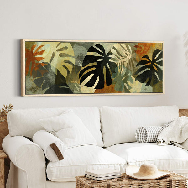 Canvas wall art in interior setting.