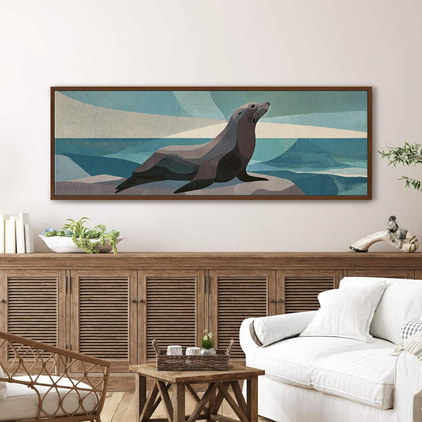 Canvas wall art in interior setting.