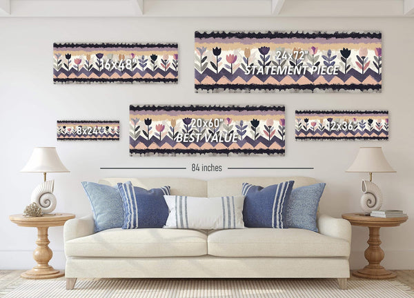 Canvas wall art in interior setting.