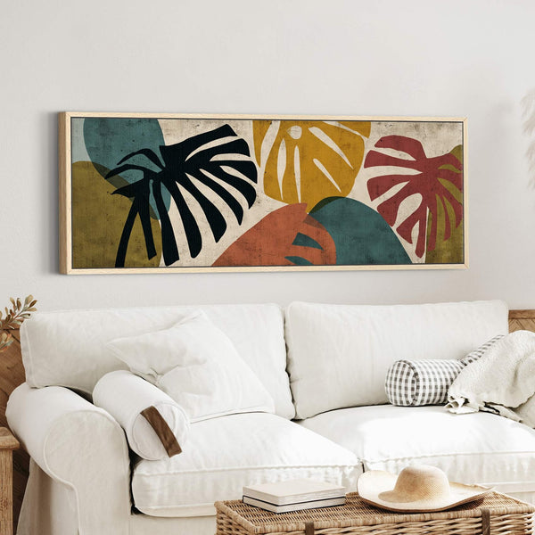 Canvas wall art in interior setting.