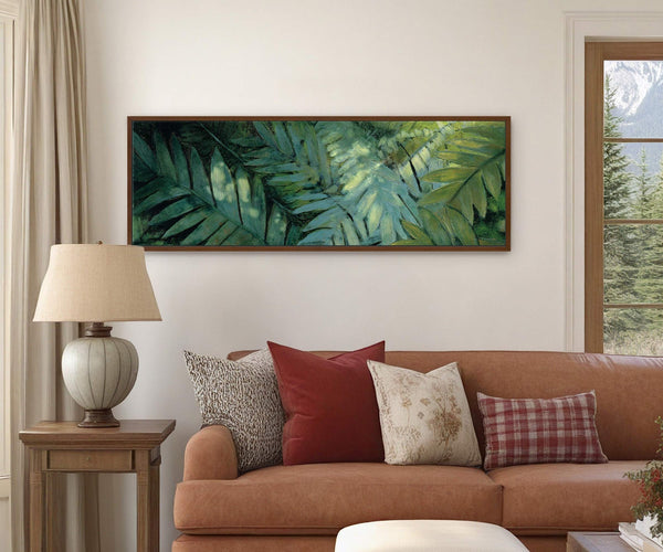 Canvas wall art in interior setting.