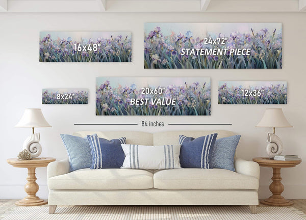 Canvas wall art in interior setting.