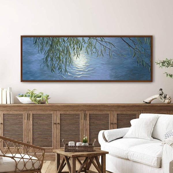 Canvas wall art in interior setting.