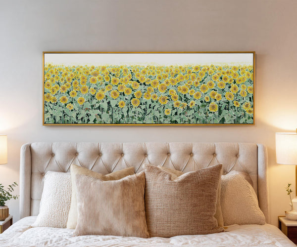 Canvas wall art in interior setting.