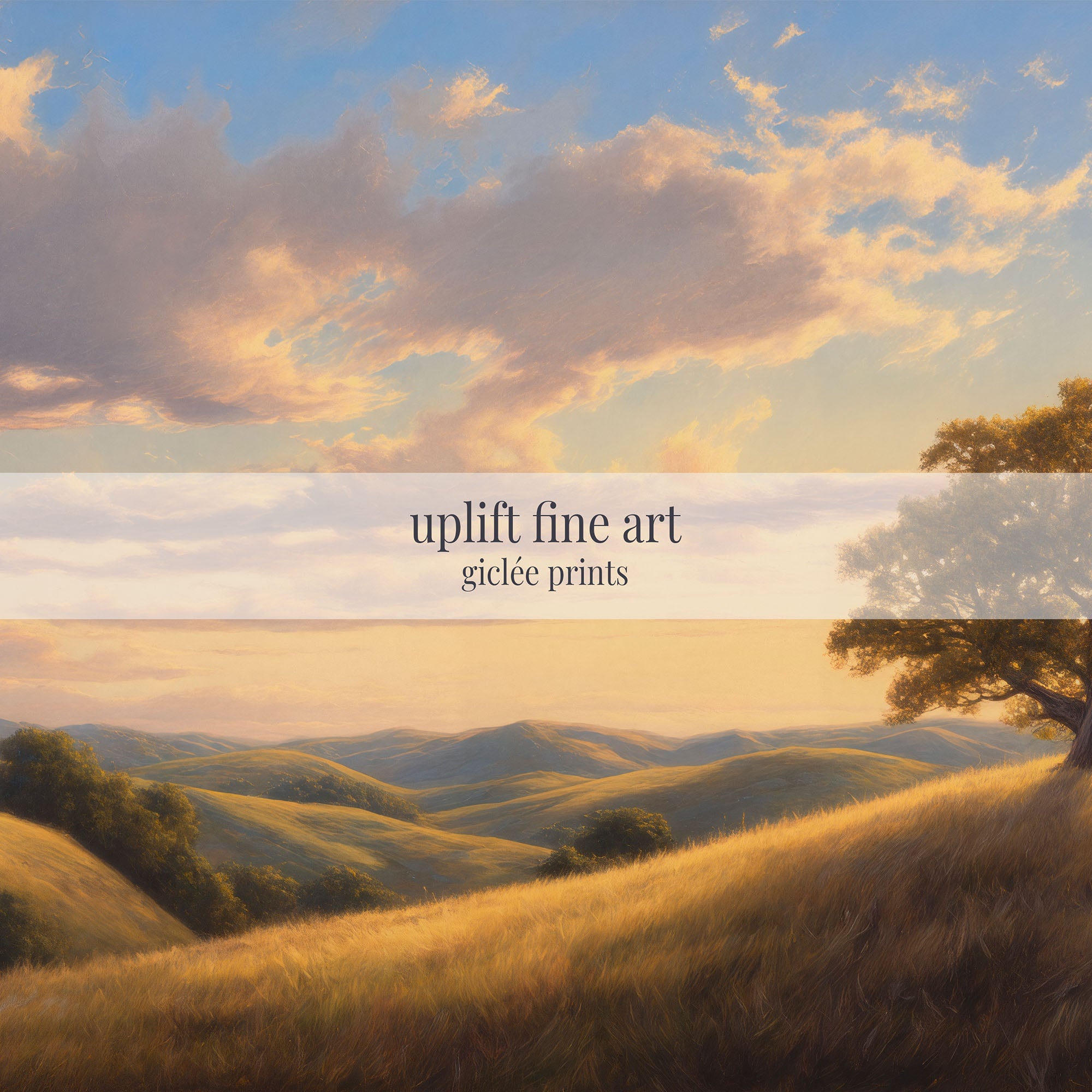 Golden Ridge Landscape Canvas Art