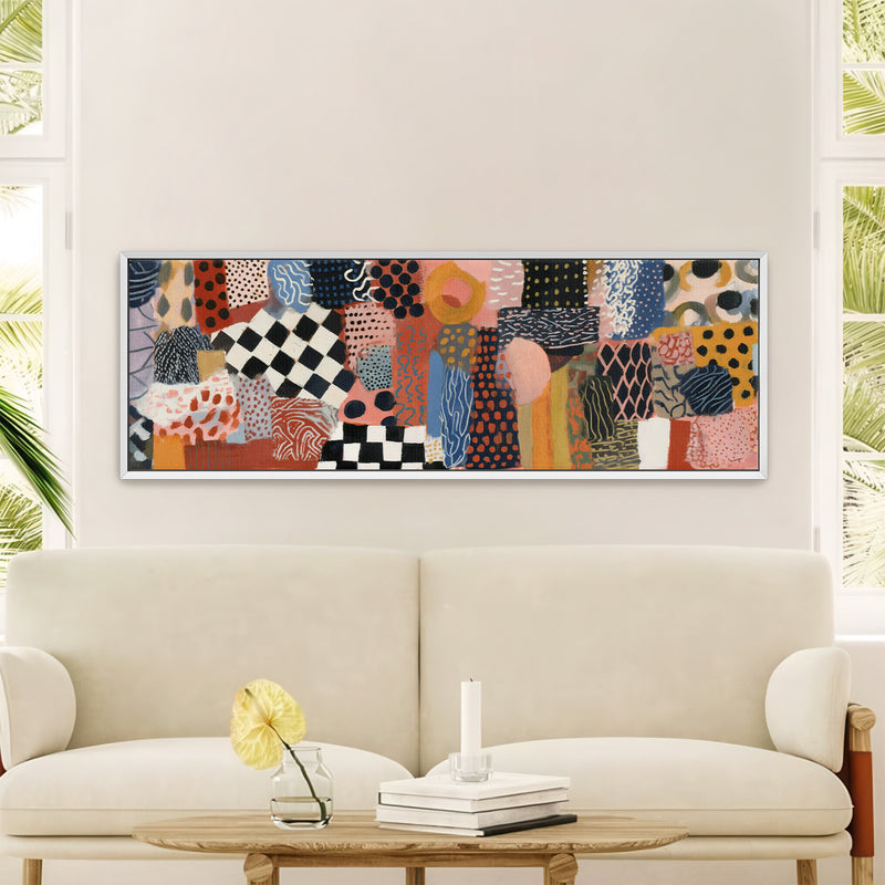 Patchwork Dreams - Colorful Abstract Pattern Collage Print