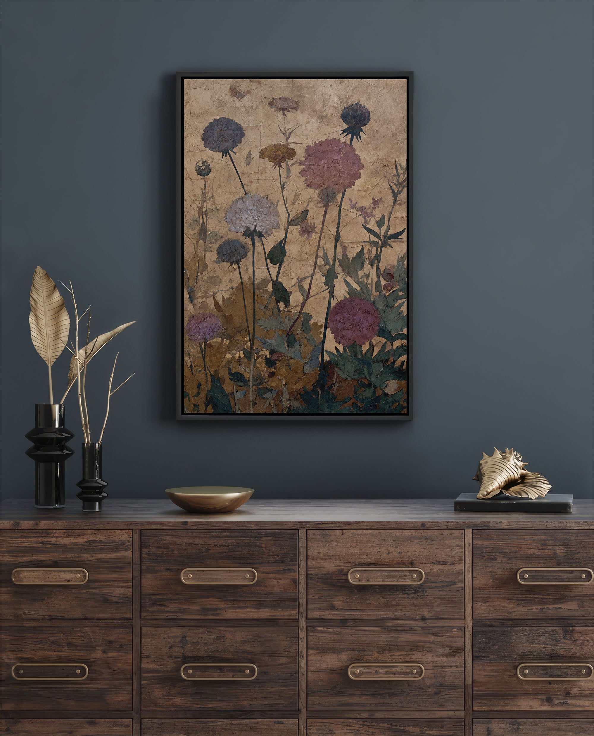 The Gilded Thistle Botanical Art Print