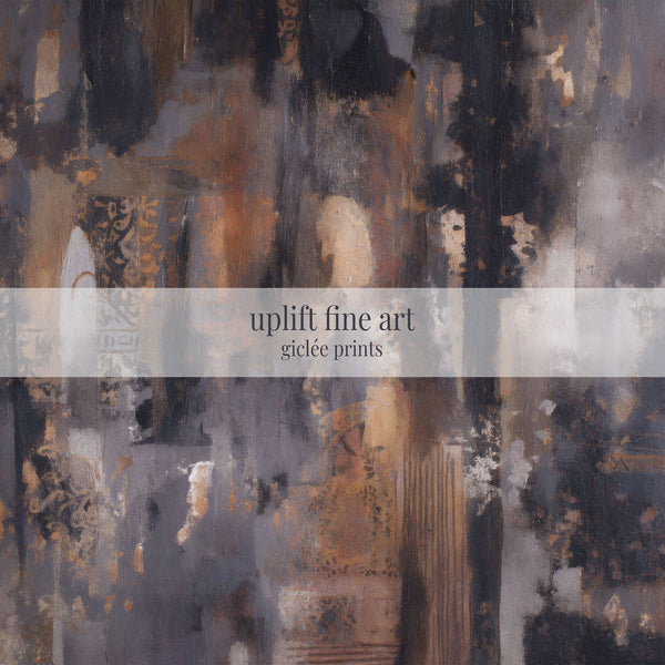 Erdige abstrakte Leinwand-Wandkunst