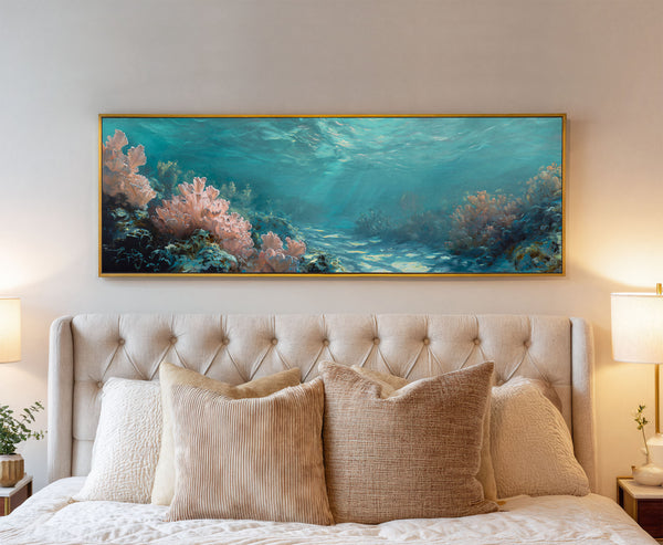 Tableau sur toile représentant un récif corallien sous-marin