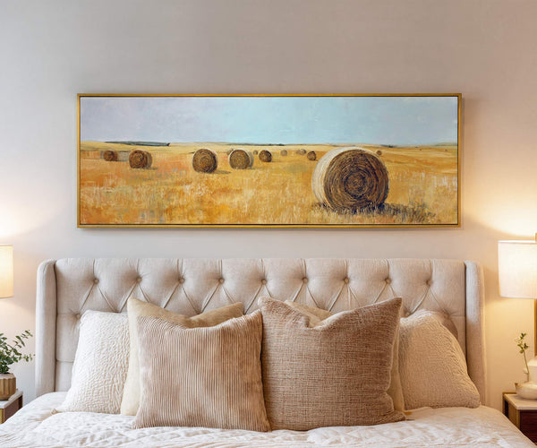 Canvas wall art in interior setting.