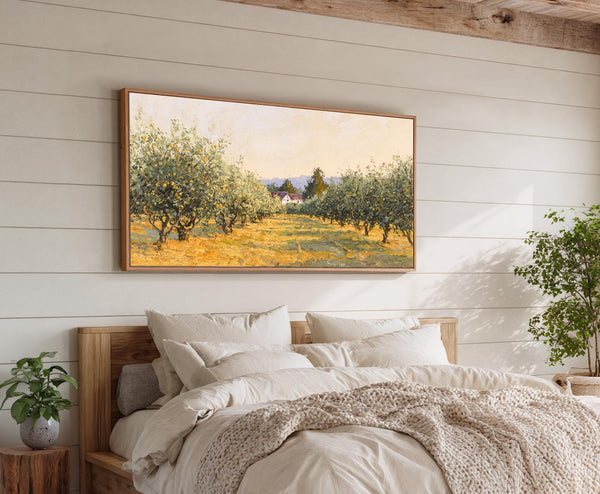 Canvas wall art in interior setting.