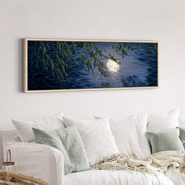Canvas wall art in interior setting.