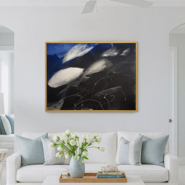 Impression abstraite de Giclée de dauphin - Abyss & Ascent