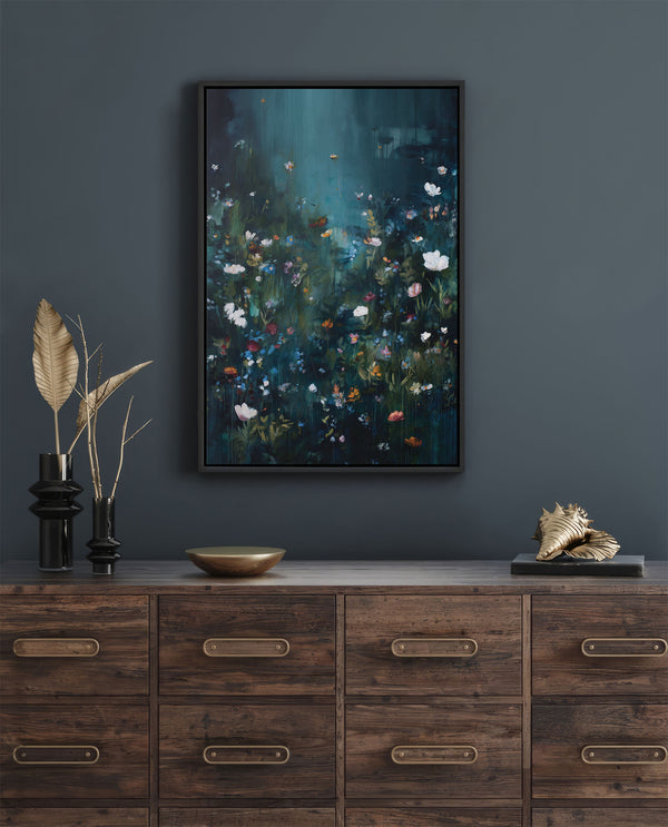 The Midnight Bloom Abstract Floral Print