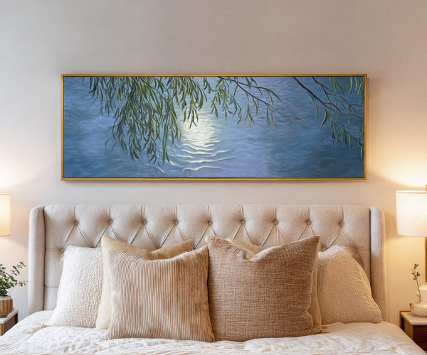 Canvas wall art in interior setting.
