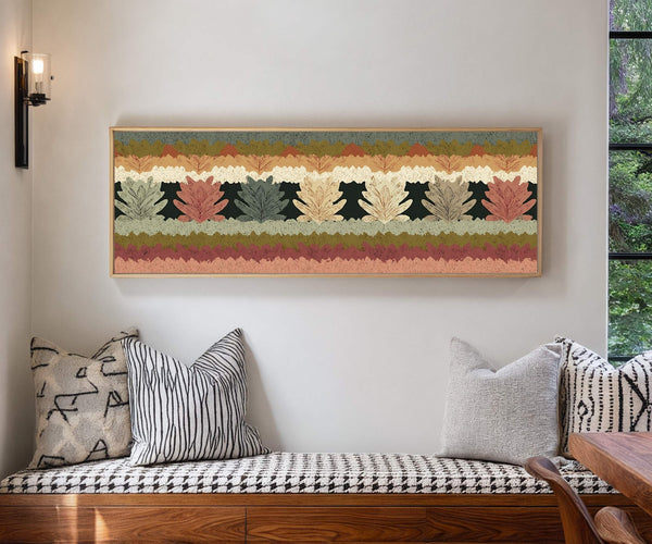 Canvas wall art in interior setting.