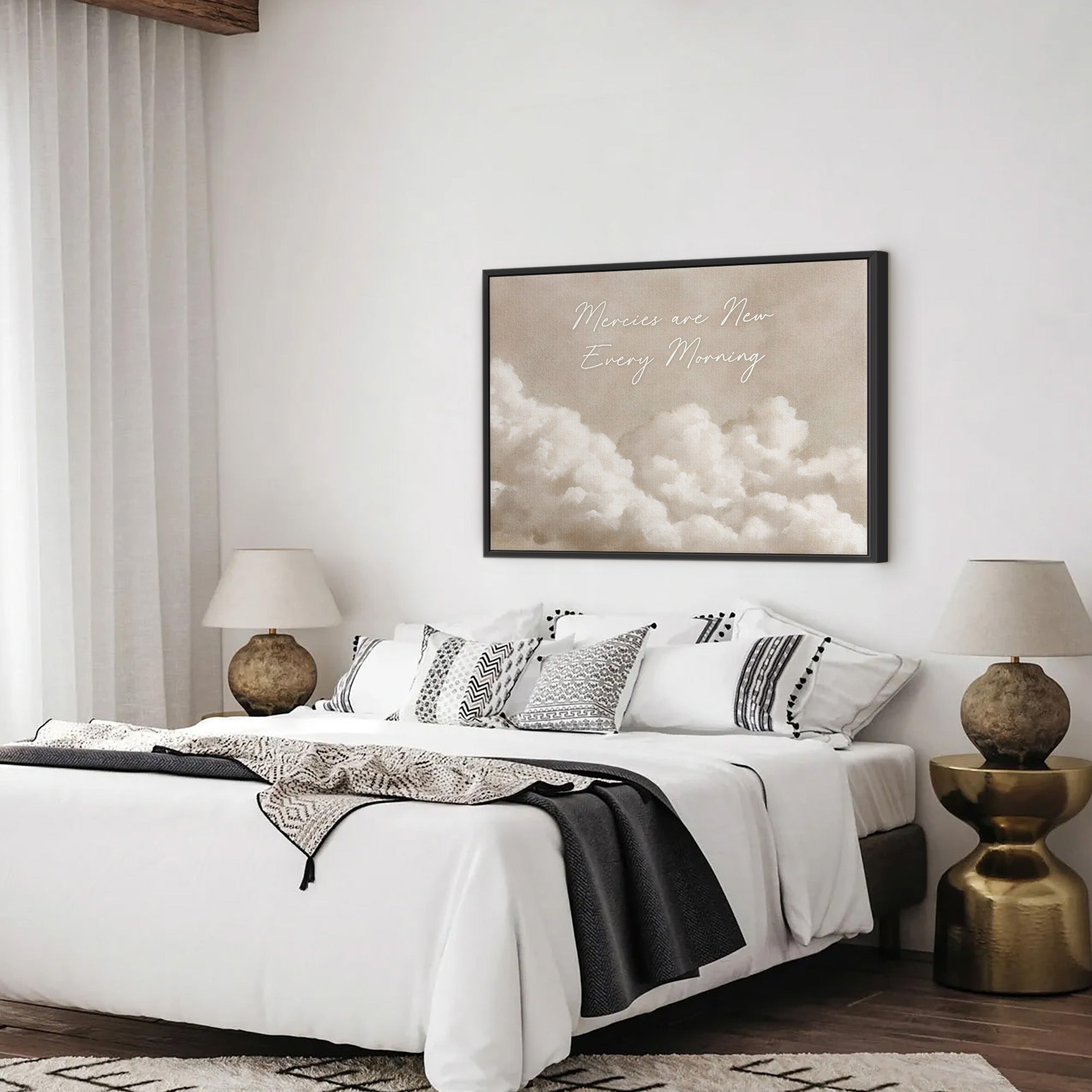 Toile murale en forme de croissant de lune