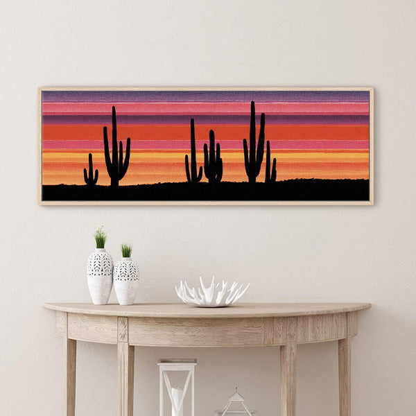 Canvas wall art in interior setting.