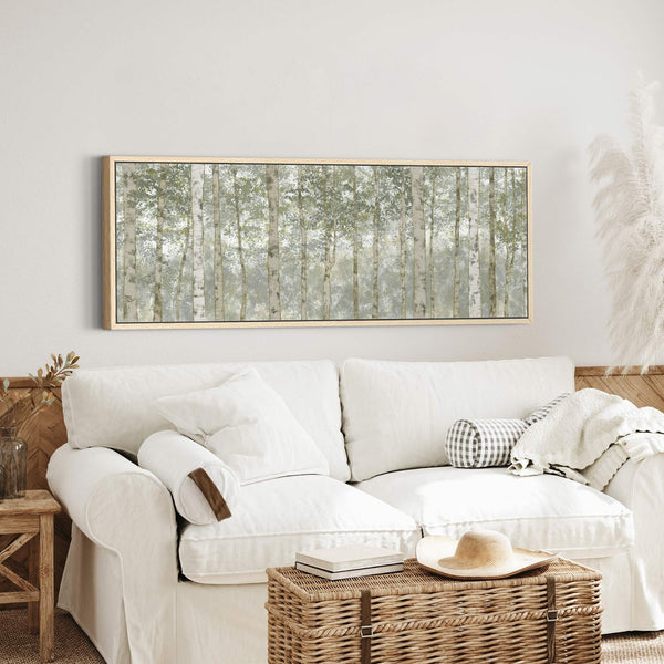 Canvas wall art in interior setting.