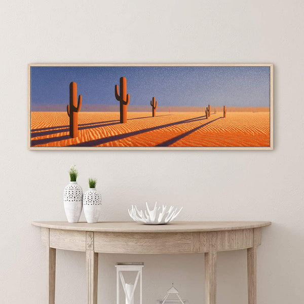 Canvas wall art in interior setting.