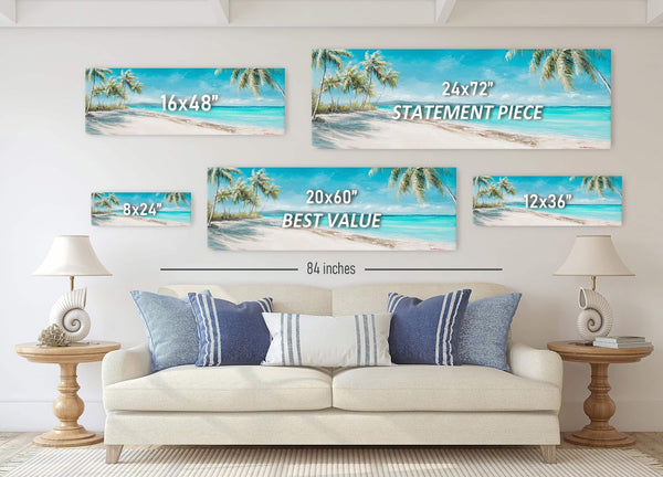 Canvas wall art in interior setting.