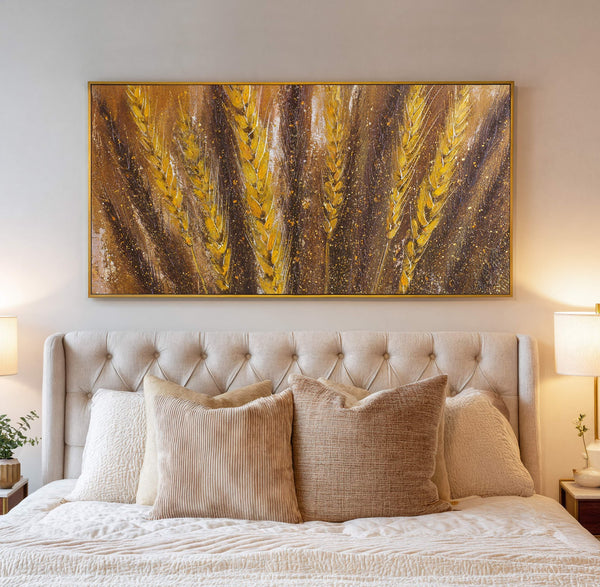Canvas wall art in interior setting.