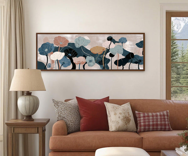 Canvas wall art in interior setting.