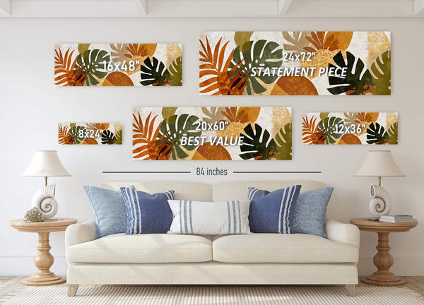 Canvas wall art in interior setting.