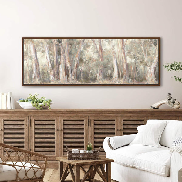 Canvas wall art in interior setting.