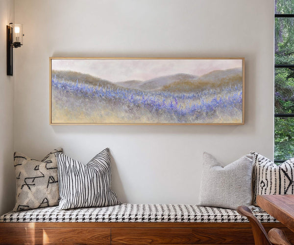 Canvas wall art in interior setting.