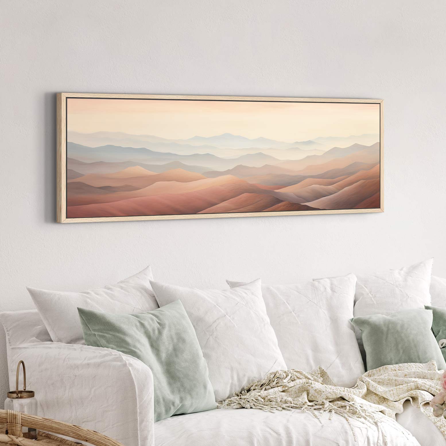 Canvas wall art in interior setting.