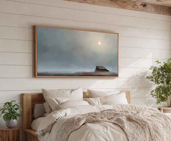 Canvas wall art in interior setting.