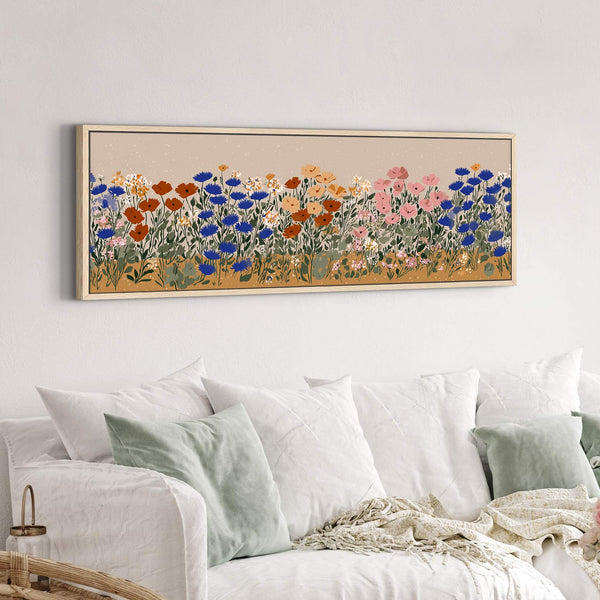 Canvas wall art in interior setting.