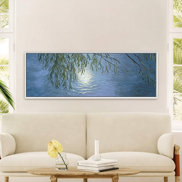 Canvas wall art in interior setting.