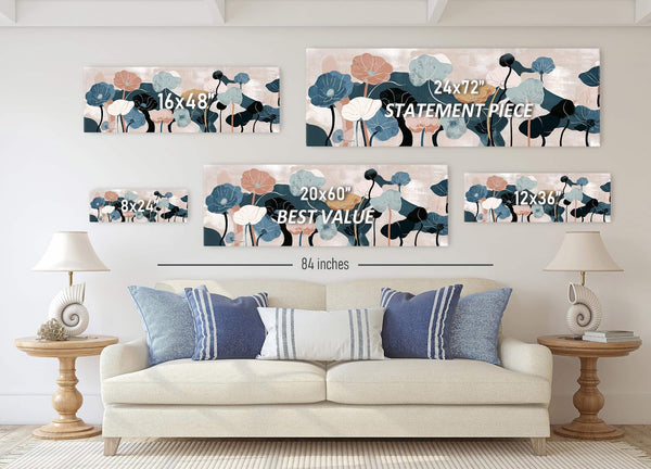 Canvas wall art in interior setting.